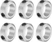uxcell 6Pcs Set-Screw Collars 10mm Bore, Aluminum Alloy Shaft Collars, 16mm OD, 6mm Width Axle Collar Clamp for Linear Rod Shaft Guide