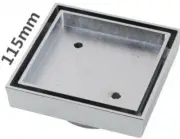 Brand New-Tile Insert Floor Drain 115x115mm- CHROME