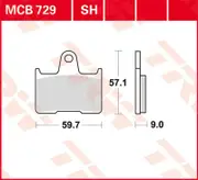 TRW Lucas Brake pad MCB729