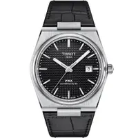 在飛比找PChome24h購物優惠-TISSOT 天梭 PRX 系列 70年代復刻機械錶-黑/4