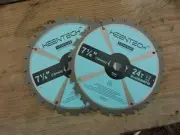 2 NEW KEENTECH 7 1/4" 24T CIRCULAR SAW BLADES 5/8" ARBOR
