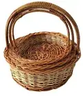 bamboo basket for hamper chocolate flower pooja cane basket. Set of 3 baskets.