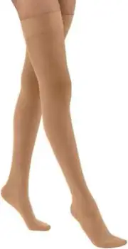 JOBST UltraSheer Thigh High Dot Band Closed Toe 20-30mmHg (Sun Bronze) Medium