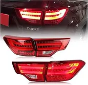 4PCS Car Lights Compatible With Toyot Highlander 2014 To 2019 Taillights Assembly Sequential Dynamic Turn Signals DRL Brake Reverse Lamp(Red)