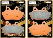 [ALLIE ZENG] Carbon Fiber Brake Pads Compatible with Harley Davidson Softail Heritage Classic 2000-2007/Fat Boy/Dyna Electra Glide/Sportster XLH883R/FXST Softail Standard/FXSTB Night Train FA400F FA400R