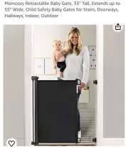 Momcozy Retractable Baby Gate “33 High X 55” Wide