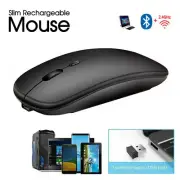 Optical Wireless Bluetooth 5.1 Slim Rechargeable Mouse for Laptop, Mac，iPad