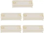 Aswalling 5Pcs Round 3X 1.5V AAA Battery Holder Case Box Container White