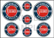 1 1/2 3/4 INCH STUDEBAKER SERVICE MODEL DIORAMA BUILDING SIGN DECALS STICKERS