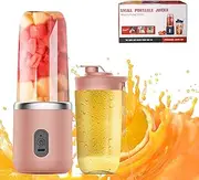 Portable Blender USB Rechargeable Best Personal Blender for Shakes and Smoothies (Pink)