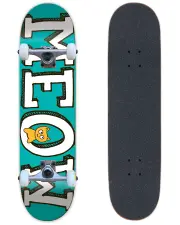 Meow Skateboards | Logo Complete (Teal) 8" | Podium Supply Co.