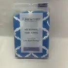 Original Turbie Twist Microfiber Hair Towel Super-Absorbent One Size Blue/White