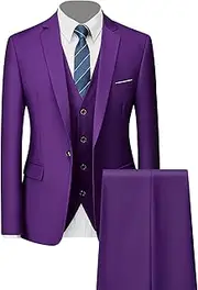 [DGHM-JLMY] Men's Evening Casual Wedding Suit 1 Button Formal Tuxedo Suits 3 Piece Single Breasted Dress Party Prom Tuxedo Suit