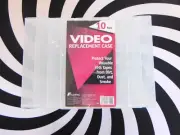 VHS Video Storage Boxes 10 Pack New Clamshell Case - Brand Fellowes
