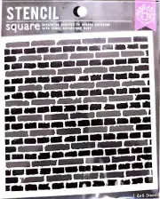 Hero Arts "BRICK WALL" Stencil Square 6"x6" 2022 ~ SA203