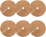 6PCS Flower Pot Coir Mat Mulch Tree Ring Protector Cork Fiber Bedding Plant