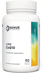 RENUE BY SCIENCE Liposomal CoQ10 (Coenzyme Q10) as Ubiquinol CoQ10 200mg - Bioavailable Formula for Increased Absorption – 90 Caps 90 Day Supply - Antioxidants for Longevity, Energy, Heart Health