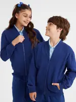 School Assembly Kids School Fleece Zip Jacket, Royal Blue, Size 14