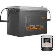 VoltX 12V 190Ah Lithium Battery + 50A DC to DC LiFePO4 Battery Charger Bluetooth