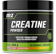 Creatine Powder 300g - Creatine Monohydrate 4150 mg with Magesium per Serving - 60 servings per Pack - Tropical Flavour - by MZ
