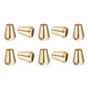 Metal Bell Stopper, 10 Pack Conical Cord Ends Lock Fastener, Golden