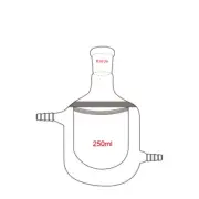 250ml 24/29 Single Neck Jacketed Glass Flask Lab Chemistry Reaction Bottle