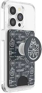 PopSockets PopWallet+ with Integrated Swappable PopTop for Smartphones and Tablets - Millenium Falcon