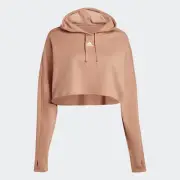 adidas Sportswear AU Women Clay Strata Collective Power Cropped Hoodie (Plus Siz
