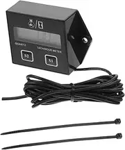 Vaguelly 1pc Portable LCD Display Engine Tachometer and Digital Hour for Motorcycle ATV Boat and Generator Black Accurate Hour Measurement LCD Reset Function