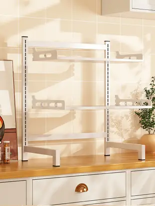 創意防鏽金屬雙層三層微波爐架子 廚房臺面置物架 家用多功能烤箱架 (8.3折)