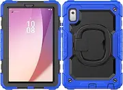 Heavy Duty Shockproof TPU Case Compatible with Lenovo Tab M9 9.0 inch (TB-310FU) 2023 Released Kids Case,360 Degree Rotating Handle Stand Bracket W Screen Protector+Shoulder Strap Tablet Case Cover (