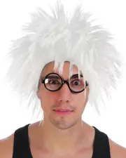 Mens White Spiky Wig
