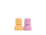 Silicone Food Pouch Soft Spouts 2PK - Peach/ Blush - Cherub Baby