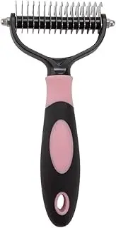 WEART Pet Hair Removal Brush Double Sided Dog Cleaning Tools Accessories Fur Trimming Cat Grooming Brush Comb for Puppy Animal Care (Color : Pink, Size : L)
