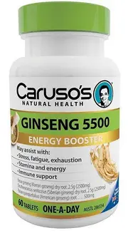 Caruso's Ginseng 5500 One-A-Day 60 Tablets