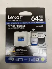 Lexar 64GB 633X 95MB/s Class Micro SD Card, USB 3.0 Reader LSDMI64GBBEU633