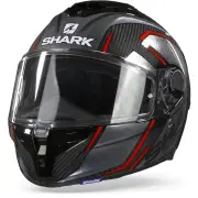 Spartan GT Carbon Kromium DUR Carbon Chrome Red Full Face Helmet