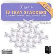 Crunch Co. 16 Qty Tray Stackers for Harvest Right Medium Freeze Dryer Trays Freeze Dryer Accessories