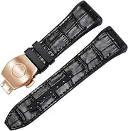 [CEKGDB] For Franck Muller V45 Series 28mm Nylon Genuine Leather Silicone Watchband Black Blue Folding Buckle Watch Strap