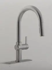KOHLER Clarus Single Handle Pull Down Sprayer Kitchen Faucet - Vibrant Stainless