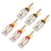 Terminal Binding Post Amplifier Banana Plug Jack Speaker Black Red 3 Set