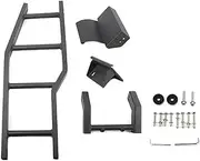 Car Rear Door Ladder Compatible for Suzuki Jimny JB33 Sierra JB43 1998 2017 Aluminum Alloy Tailgate Ladder Accessories(Black a)