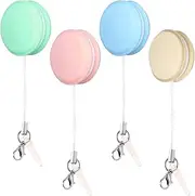 4pcs Macaron Phone Screen Cleaners with Lanyard, Dual-Sided Microfiber Wiper for Smartphones, Laptops, Eyeglasses, and Camera Lenses, Assorted Colors