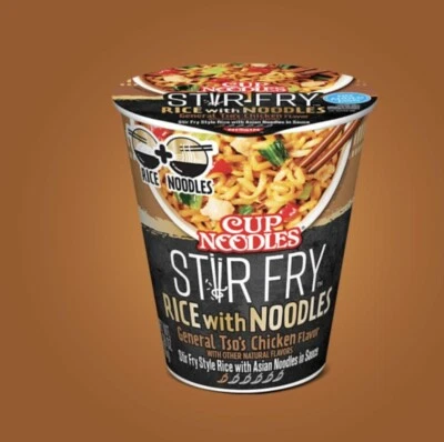 Nissin Cup Noodles Stir Fry Rice Noodles Japanese General Tso’s Chicken 6 Pack