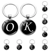 Alphabet Keyring A-Z Initials Letter Key Ring Key Chain Unisex Charm Bag Pendant