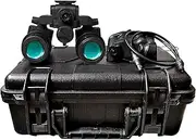 FMA Tactical Airsoft with Green Light AN/PVS31 Helmet Dummy Night Vision Goggle Model No Function Binocular Night Vision NVG with Battery Case and Storage Box