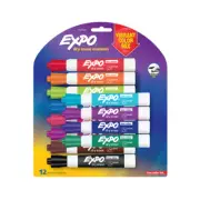 Expo White Board Marker Chisel Tip Vibrant Pk12