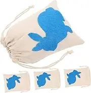 FUNNETOYU 4pcs Rabbit Drawstring Bags Adorable Bunny Design Present Packing Pouches for Jewelry Candy Party Favors Convenient Themed Bags