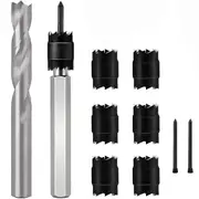 10Pcs Spot Weld Cutter Sets Double Sided, 3/8In & 5/16In HSS Rotary Spot Weld Cutter Remover Drill for Power Drill Spot As Shown