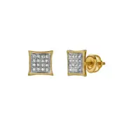 LuvMyJewelry Desperto 10K Yellow Gold Diamond Unisex Earrings - 0.07 Cts at Nordstrom One Size